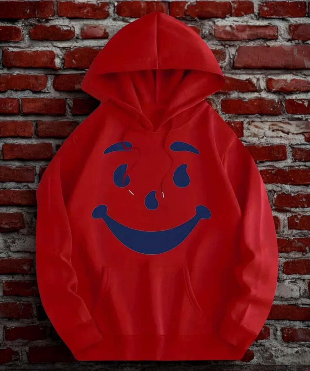 Kool-Aid Man Graphic Red Pullover Hoodie